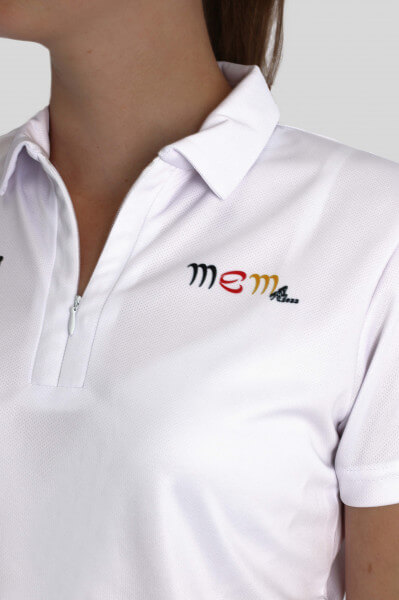 Poloshirt "MEM2022", Women, weiß