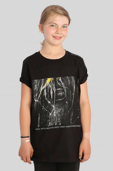 T-Shirt "GÍGJA", Kids, schwarz