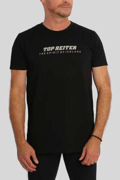 T-Shirt "TR", Crew-neck, black