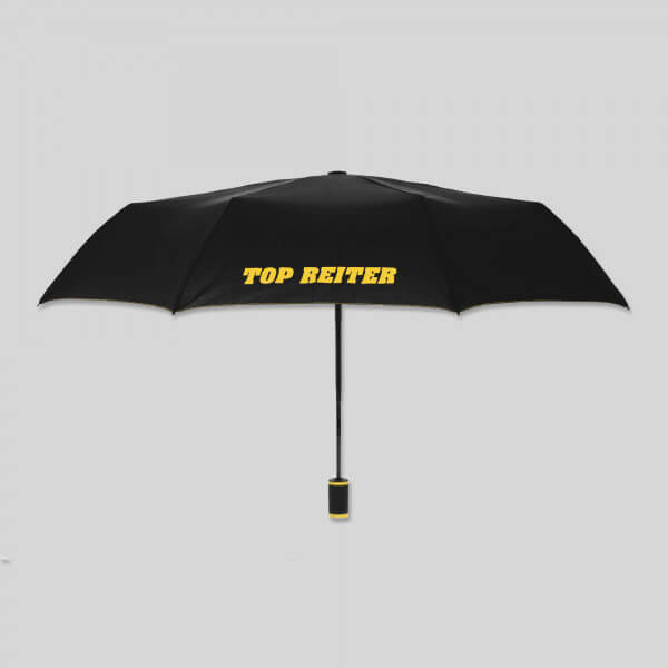 Regenschirm "TOP REITER", schwarz/gelb