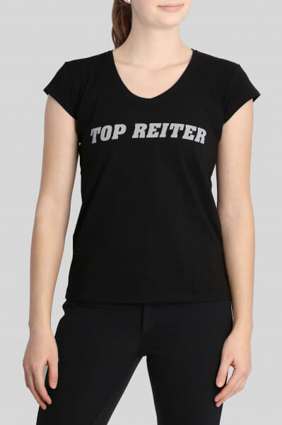 T-Shirt "TOP REITER", Damen, schwarz