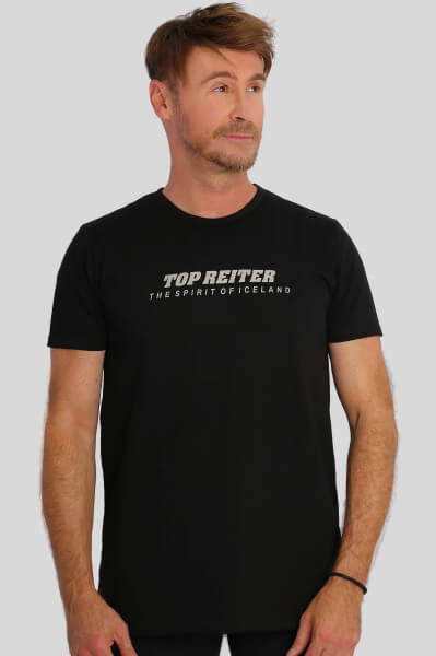 T-Shirt "TR", Crew-neck, schwarz
