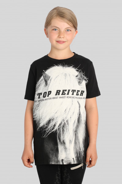T-Shirt "HESTUR", Kids, schwarz